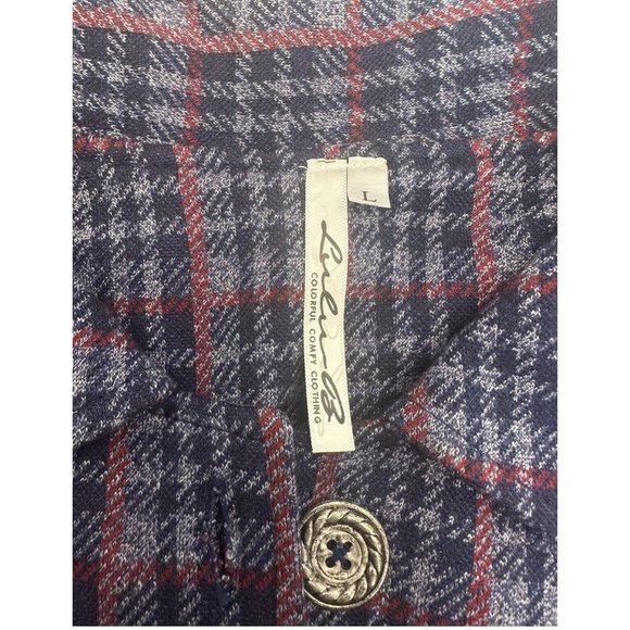 Lulu-B Women’s Button Up Lined Jacket Collar Neck w/ Front Pockets Size Large - Picture 5 of 8